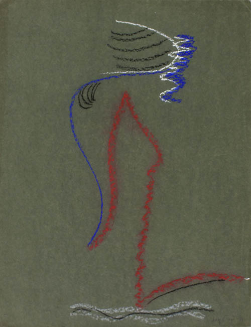 Amy Ernst - Untitled - 1991 pastel on gray paper